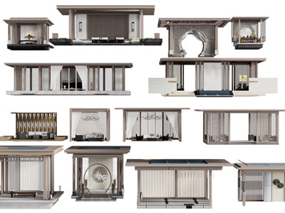 新中式亭子 庭院景观凉亭