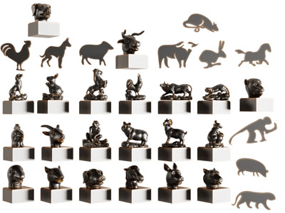 新中式十二生肖雕塑雕刻3d模型 新中式十二生肖雕塑雕刻