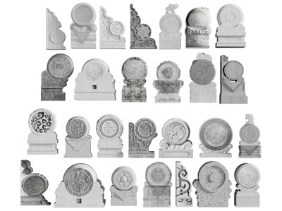 新中式抱鼓石 石鼓3d模型 新中式抱鼓石 石鼓