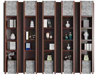 新中式装饰柜 书柜