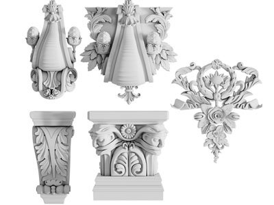 欧式雕花装饰构件 柱托