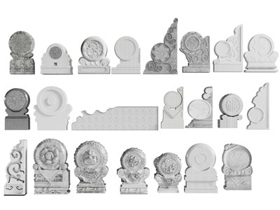 新中式石鼓 门楼抱鼓石3d模型 新中式石鼓 门楼抱鼓石