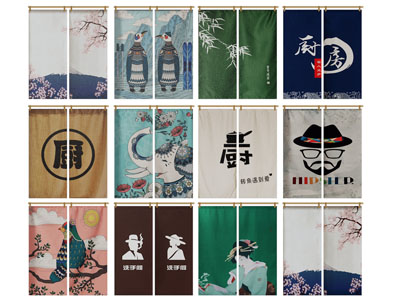 日式门帘 布帘 厨房帘子