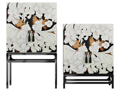 新中式高脚玄关柜 边柜