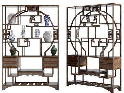 新中式实木博古架 装饰架 置物架