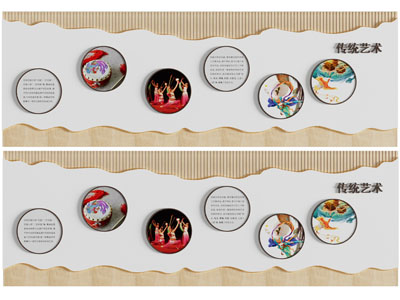 新中式背景墙 文化墙