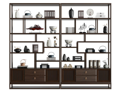 新中式实木博古架 置物架