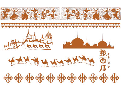 民族风新疆剪影 墙饰