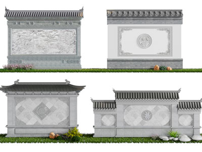 新中式景墙 照壁 影壁