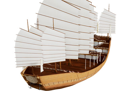 中式实木帆船 木船