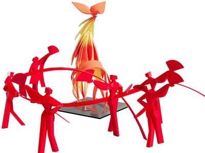 现代城市雕塑小品3d模型 现代城市雕塑小品