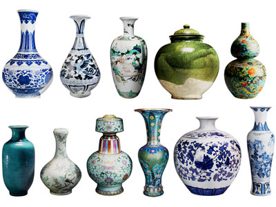 新中式青花陶瓷器皿