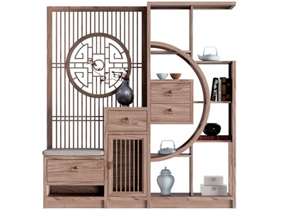 新中式实木博古架 置物架