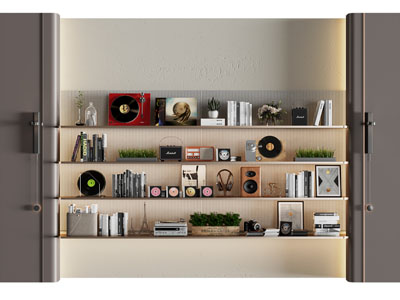 新中式开放式装饰柜