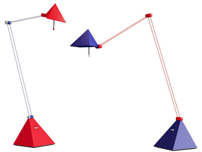 现代几何底座和灯罩的台灯