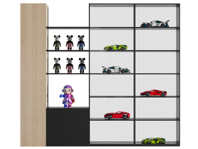 现代暴力熊 车手办装饰柜