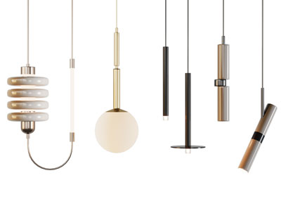 现代垂线床头吊灯