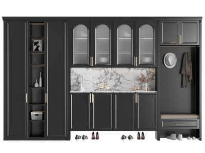 法式玄关装饰鞋柜