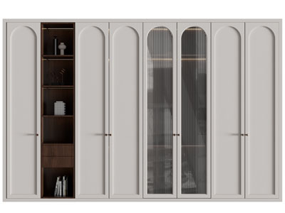 法式木质装饰衣柜3d模型 法式木质装饰衣柜