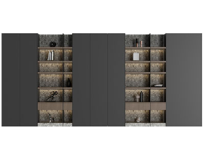 现代半开放式装饰柜 书柜