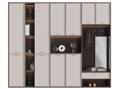 新中式卡座鞋柜