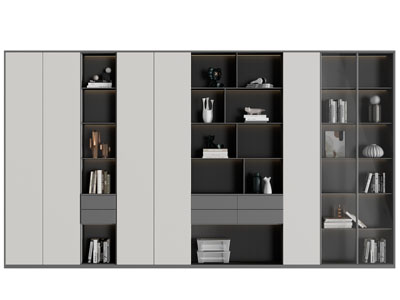 现代半开放式装饰柜