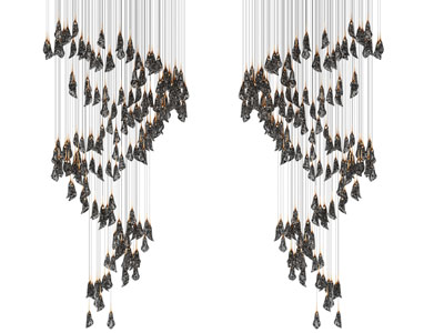 现代风铃造的吸顶吊灯