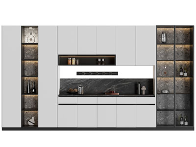 现代半开放式酒柜