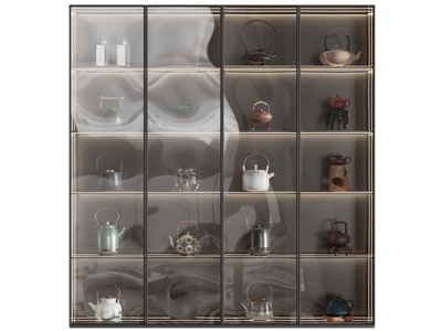 新中式茶壶装饰柜