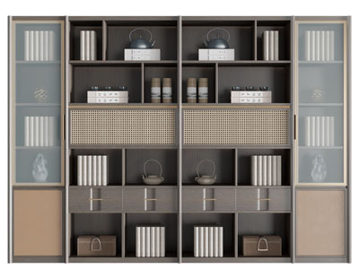 侘寂风书柜 书架