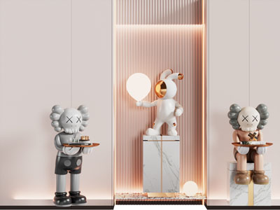 现代Kaws公仔摆件组合