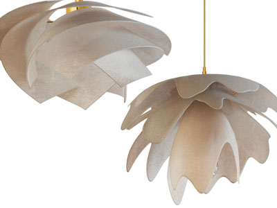 侘寂风花朵吊灯