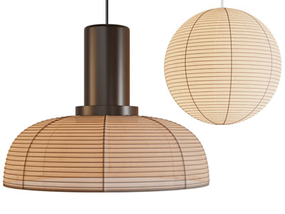 侘寂风半圆形 球灯罩吊灯