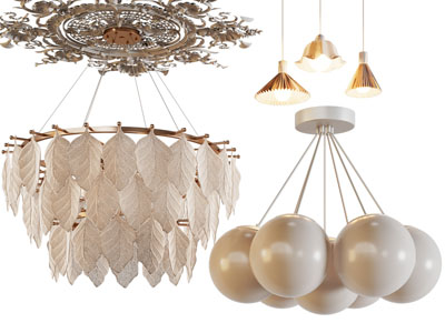 法式雕花灯盘吊灯