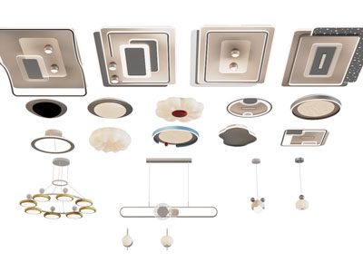 现代方形 圆形吸顶灯 吊灯