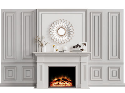 美式装饰壁炉的护墙板