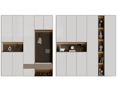 现代玄关卡座鞋柜 装饰柜