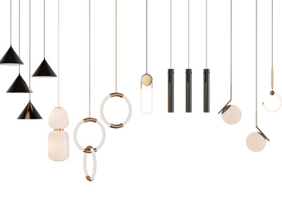 现代单头垂线吊灯