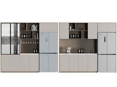 现代酒柜 冰箱柜