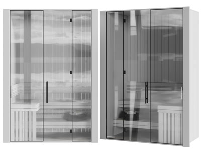 现代玻璃推拉门的桑拿房 汗蒸房3d模型 现代玻璃推拉门的桑拿房 汗蒸房