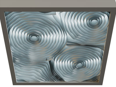 现代水纹装饰的天花吊顶