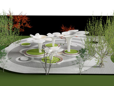 现代广场景观园艺小品