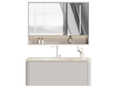 现代洗手台 浴室柜 镜柜