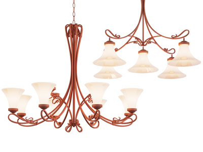 美式铁艺雕花吊灯