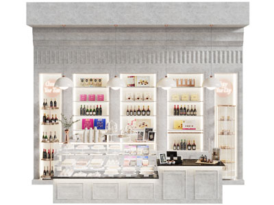 欧式面包店保鲜柜 装饰柜 置物架 蛋糕甜点展柜 货架