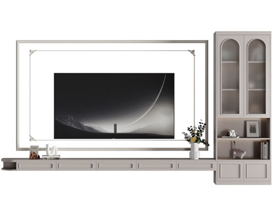 法式电视柜 电视机 装饰柜