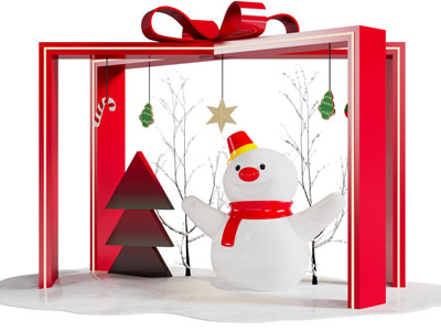 现代圣诞节美陈 户外装置