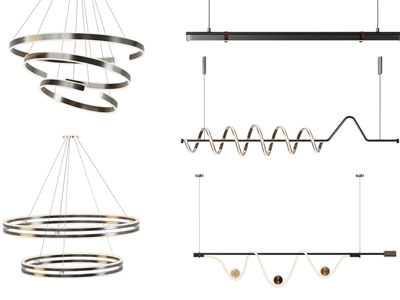 现代套环吊灯