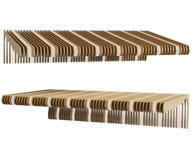 现代格栅实木吊顶