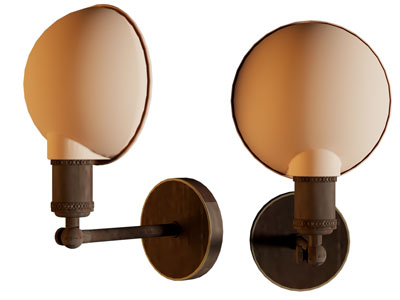 现代铜制灯柱壁灯